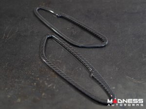 Alfa Romeo Stelvio Interior Door Handle Trim Kit - Carbon Fiber - Pre '20 models - Feroce Carbon Alfa Romeo Stelvio Interior Door Handle Trim Kit - Carbon Fiber - Pre '20 models - Feroce Carbon